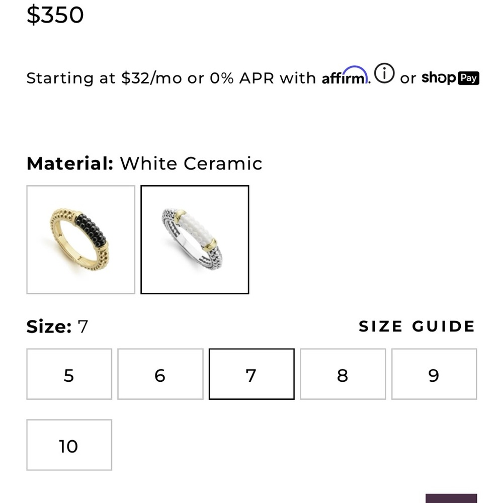 LAGOS Silver and Gold Beaded Ring - Picture 2 of 8
